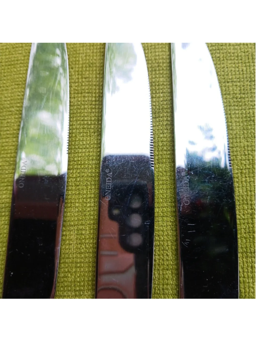 Oneida Splice Set of 4 Table Knives Stainless Steel Dinner Knife Replacement